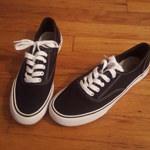 Black and white shoes